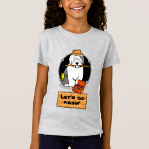 Gevist Oud Engels Sheepdog Dog (grijs 1) T-shirt