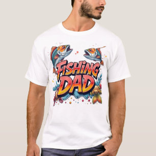 Gevist papa Happy Vaderdag Fish T-shirt