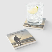 Gevist papa zandsteen Onderzetter (Zijkant)