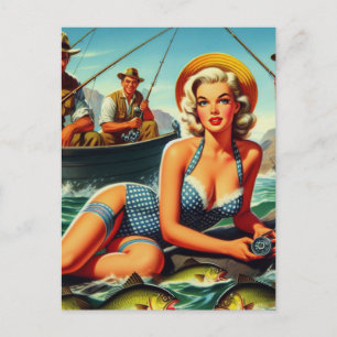  Gevist Pin Up Briefkaart