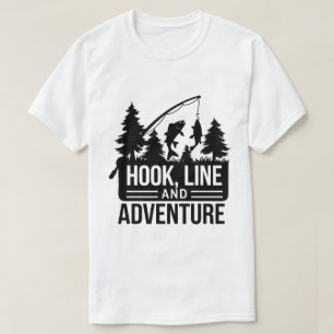 Gevist Pole & Catch Outdoor Camping Illustratie T-shirt