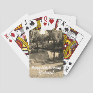 Gevist Pool gepersonaliseerde 50ste verjaardag Pokerkaarten