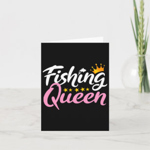 Gevist Queen Funny Fisherman Aquatic Enthusiast W Kaart