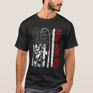  Gevist Reel Cool Gigi Amerikaanse Vlaggenmoeder T-shirt