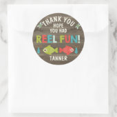 Gevist Reel Fun Dank u Verjaardag Sticker (Tas)