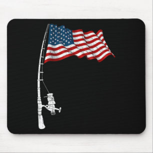 Gevist Rod American Flag Funny Vist 4t Muismat