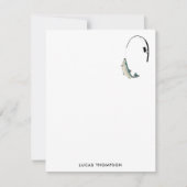 Gevist Rod & Reel Fish Theme Pattern Notitiekaartje (Voorkant)