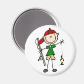 Gevist Stick figuur magneet (Voorkant / Achterkant)