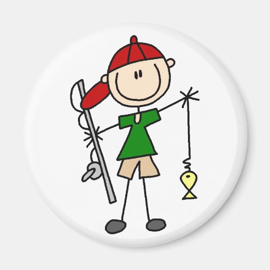 Gevist Stick figuur magneet (Voorkant)