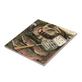 Gevist stilleven tegeltje (Zijkant)