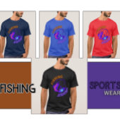 Gevist symbool gekanteld t-shirt