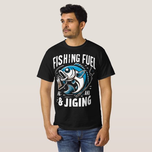 Gevist T-shirt met brandstof en jigging (Voorkant volledig)