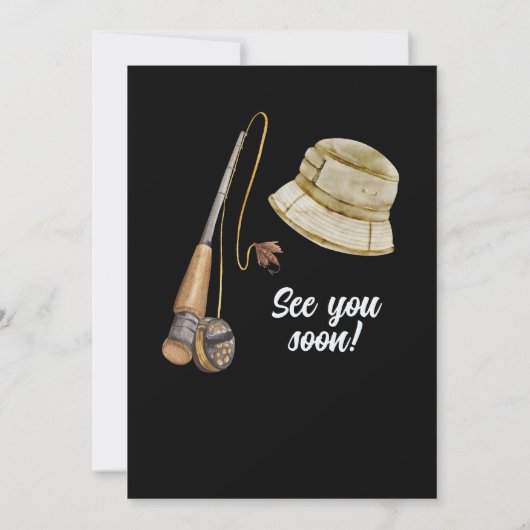 Gevist thema 60e verjaardagsfeest Kaart (Achterkant)