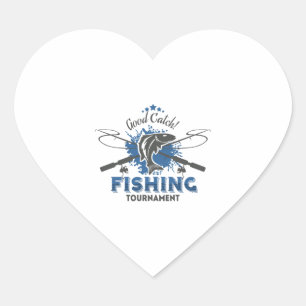Gevist Toernooi, vis, visser, meer, oceaan, zee, s Hart Sticker