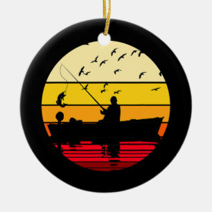 Gevist vaartuig voor de tonijnvisserij met de zege keramisch ornament