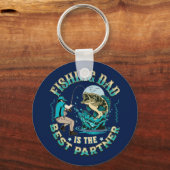 Gevist vader is de beste partner sleutelhanger (Voorkant)