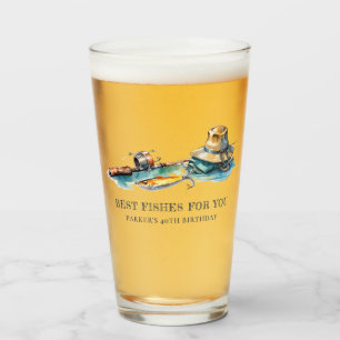 Gevist verjaardagsfeestje gepersonaliseerd grappig glas