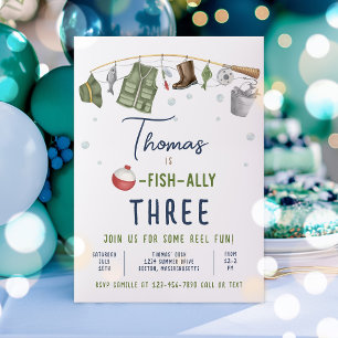 Gevist Verjaardagsfeestje Jongen O-Fish-Ally Verja Kaart