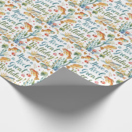 Gevist Verjaardagsthema voor geliefden Cadeaupapier