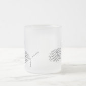 Gevist voor complimenten matglas koffiemok (Center)