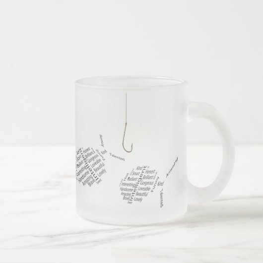 Gevist voor complimenten matglas koffiemok (Rechts)