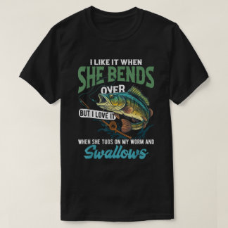 Gevist voor  vis Gezegde basvisser T-shirt