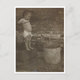 Gevist voor walvis briefkaart