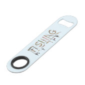 Gevist woord flesopener speed flessenopener (Voorkant Gekanteld)