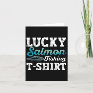 Gevist zalm Shirt Mannen vis zalm visser Kaart