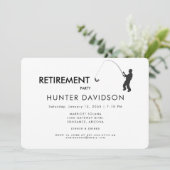 Gevist Zwart & Wit Pensioenfeest Kaart (Staand voorkant)