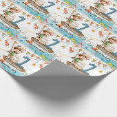 Geviste 1e verjaardag cadeaupapier (Hoek)