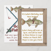 Geviste 7e uitnodiging van de partij van Birthday (Voorkant / Achterkant)