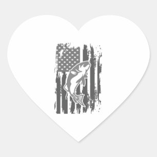 Geviste Amerikaanse vlag Hart Sticker