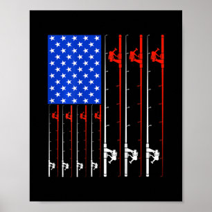 Geviste Amerikaanse vlag op 4 juli Poster