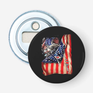 Geviste Amerikaanse vlag  Verenigde Staten Button Flesopener
