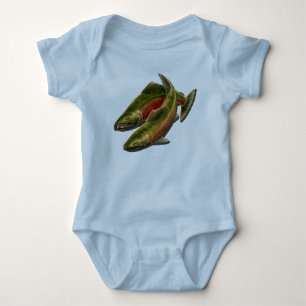 Geviste Baby zalmvis uit één stuk Romper