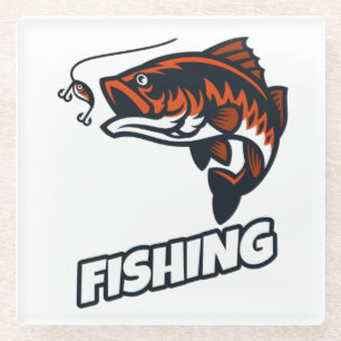 Geviste bait glazen onderzetter