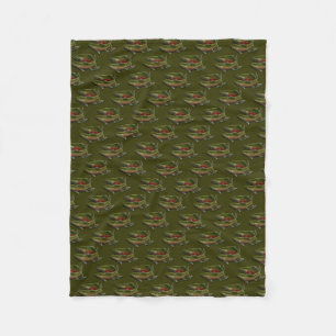 Geviste banket zalmon Fish Art Fleece Blanket Deken