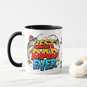 Geviste beste papa ooit vis citaat graffiti mok