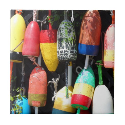 Geviste boeien- Maine Tegeltje (Voorkant)