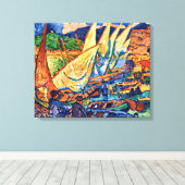 Geviste boten, collioure Andre Derain | Canvas Afdruk (Insitu (Houten vloer))