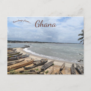 Geviste boten in Ghana Briefkaart