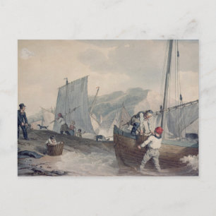 Geviste boten lossen briefkaart