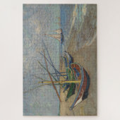 Geviste boten op het strand van Les Saintes-Maries Legpuzzel (Verticaal)