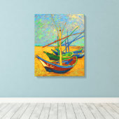 Geviste boten op Saint Marie Canvas Afdruk (Insitu (Houten vloer))