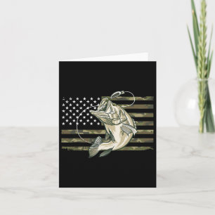 Geviste camouflage Amerikaanse vlag B Vis Vissen Kaart