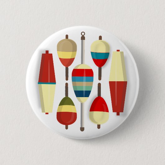 Geviste drijfveren/klossen ronde button 5,7 cm (Voorkant)