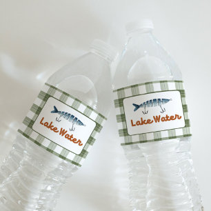 Geviste etiketten van de waterfles