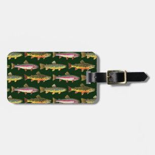 Geviste forel bagagelabel