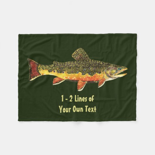 Geviste forel fleece deken (Voorkant (Horizontaal))